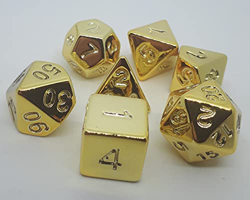 Dice4friends 70760 - Würfelset: Shiny Gold (7) von Dice4friends