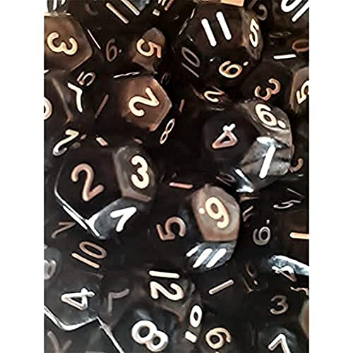 Dice4friends 70787 - Würfelset D12: Pearl Black (50) im Beutel von Dice4friends