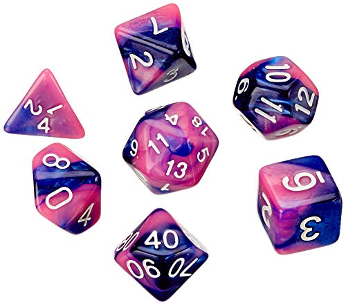 Dice4friends 85991 - Würfelset Pink Galaxy (7) von Dice4friends