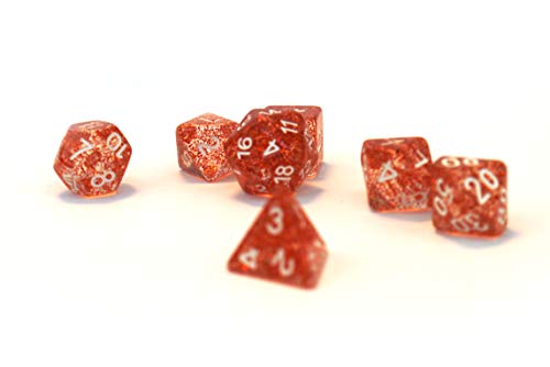 Dice4friends 86007 - Würfelset Confetti: Red (7) von Dice4friends