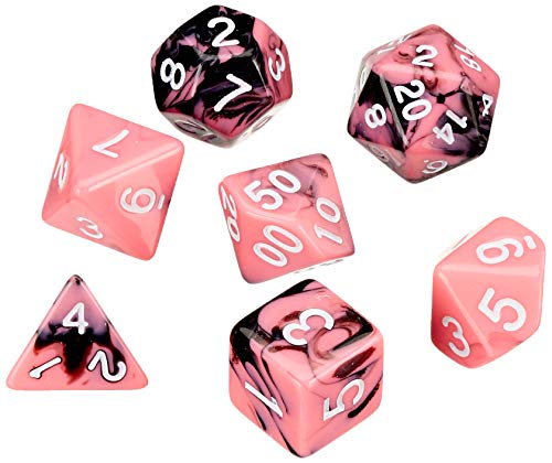 Dice4friends 86035 - Würfelset Pink Panda (7) von Dice4friends