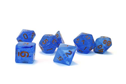 Dice4friends 86037 - Würfelset Frost: Blue Lagoon (7) von Dice4friends