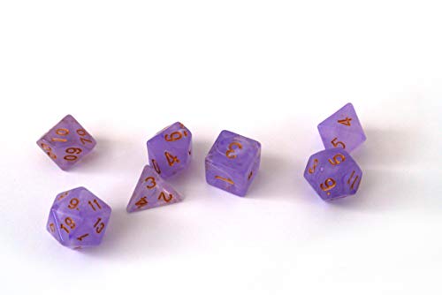 Dice4friends 86046 - Würfelset Frost: Purple Rain (7) von Dice4friends