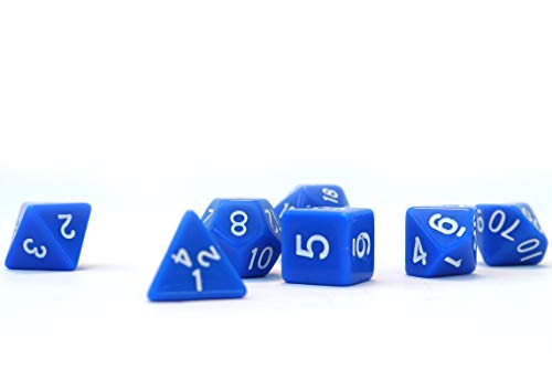 Dice4friends 86048 - Würfelset Opaque: Blue/White (7) von Dice4friends