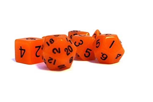 Dice4friends 86069 - Würfelset Glowing: Orange (7) von Dice4friends