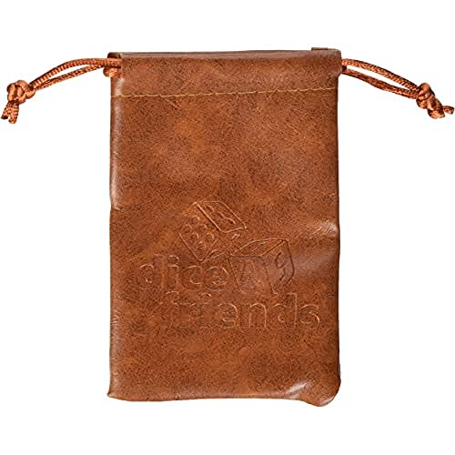 Dice4friends 9132 - Würfelbeutel: PU-Leather-Bag Brown von Dice4friends