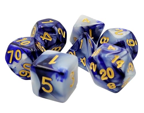 Dice4friends DIC17519 Würfelset Racing: Frost Blue (7) Würfel von Dice4friends