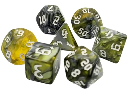 Dice4friends DIC17522 Würfelset: Green Flow (7) Würfel von Dice4friends