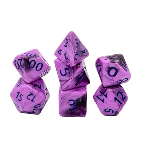 Dice4friends DIC17538 Würfelset: Cherry Gum (7) Würfel von Dice4friends