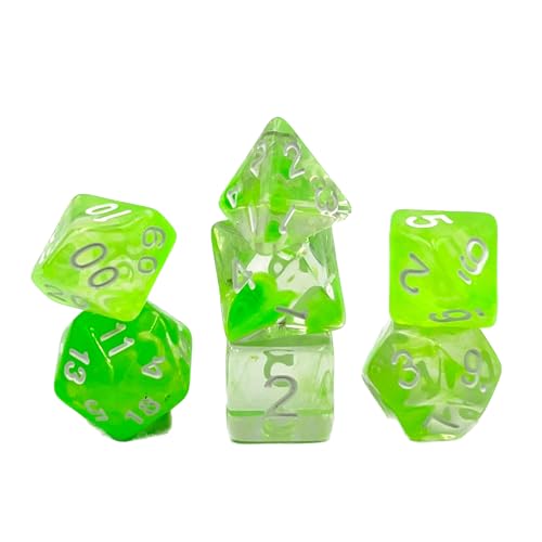 Dice4friends DIC17586 Würfelset: Nebula Limes (7) Würfel von Dice4friends