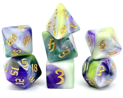 Dice4friends DIC17595 Würfelset: Siberian Iris (7) Würfel von Dice4friends