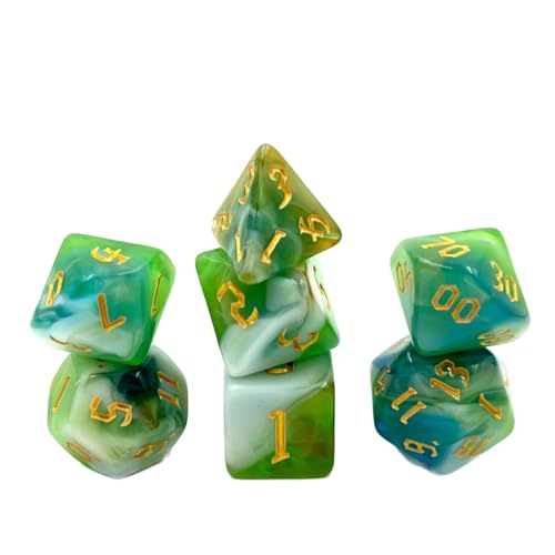 Dice4friends DIC17596 Würfelset: Spring Breeze (7) Würfel von Dice4friends