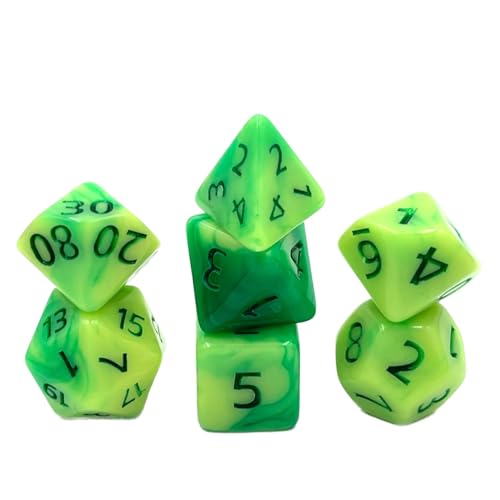 Dice4friends DIC17598 Würfelset: Sour Apple Gum (7) Würfel von Dice4friends