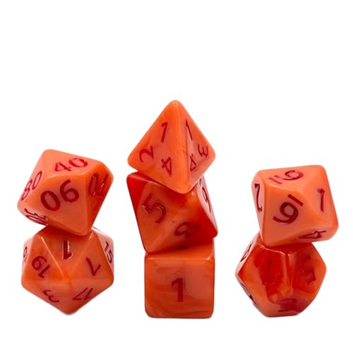 Dice4friends DIC17599 Würfelset: Sweet Peach Gum (7) Würfel von Dice4friends