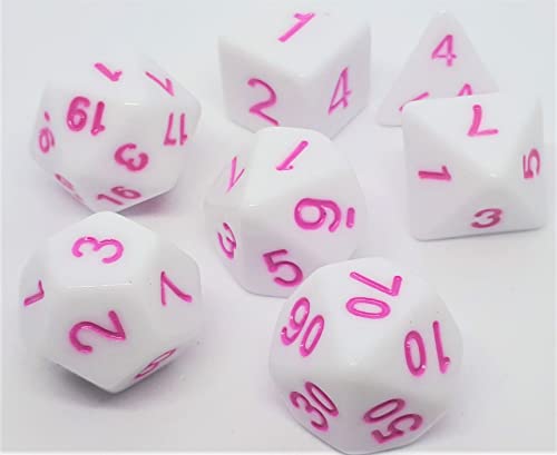 Dice4friends DIC37228 - Würfelset Marshmellow: Pink (7) von Dice4friends