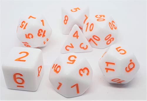 Dice4friends DIC37229 - Würfelset Marshmellow: Orange (7) von Dice4friends