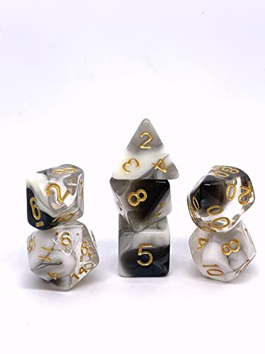 Dice4friends DIC37239 - Würfelset Transparent: Nebula Marble (7) von Dice4friends