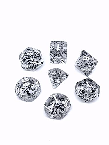 Dice4friends DIC37240 - Würfelset Confetti: Black (7) von Dice4friends