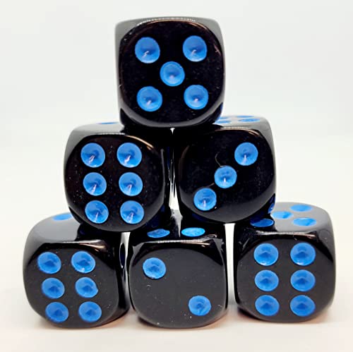 Dice4friends DIC37290 - Würfelset D6: Opaque/Blue (12) von Dice4friends