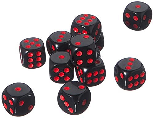 Dice4friends DIC37291 - Würfelset D6: Opaque/Red (12) von Dice4friends