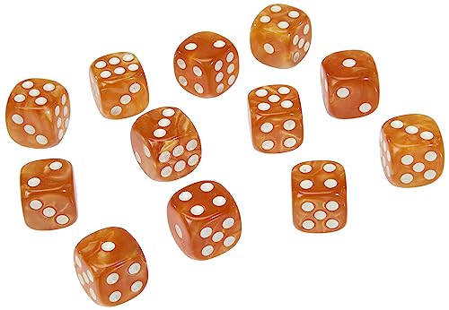 Dice4friends DIC37377 Würfelset D6 Pearl: Toffee (12) Würfel von Dice4friends