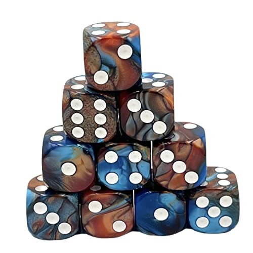 Dice4friends DIC37379 Würfelset D6 Rusty: Blue (12) Würfel von Dice4friends