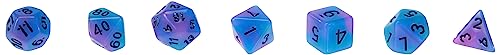 Dice4friends DIC37388 Würfelset Glow-Swirl: Blueberry (7) Würfel von Dice4friends