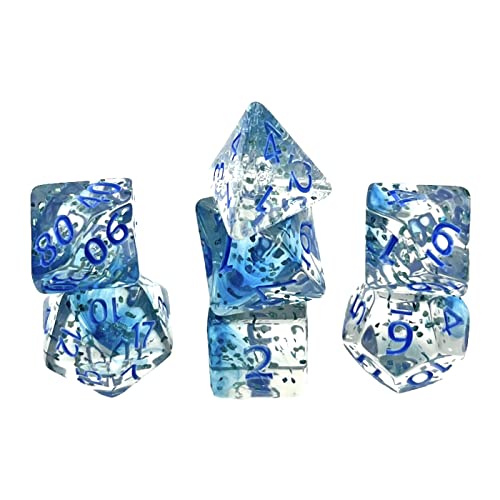 Dice4friends DIC37391 Würfelset Confetti: Blue Sulfer (7) Würfel von Dice4friends