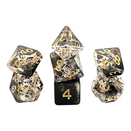 Dice4friends DIC37392 Würfelset Confetti: Black Sulfer (7) Würfel von Dice4friends