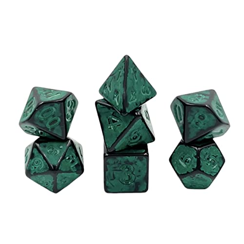 Dice4friends DIC37397 Würfelset Antik Dark Knight: Green (7) Würfel, one Size von Dice4friends