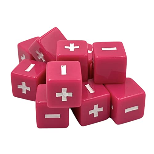 Dice4friends DIC37410 Würfelset: Fate/Fudge Pink (12) Würfel von Dice4friends