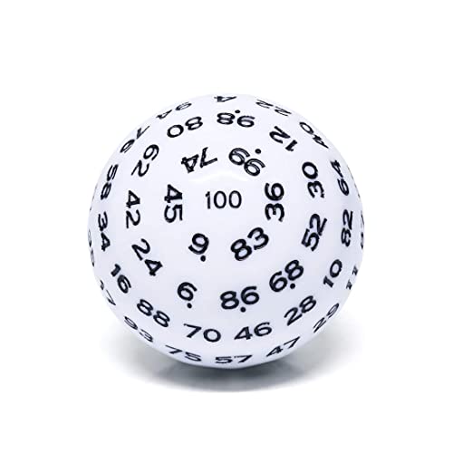 Dice4friends DIC70756 - Würfel D100 White/Black von Dice4friends