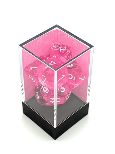 DiceCupFlex Polyedrische Würfel - 7 Würfel Set Chessex - Dice Made in Germany (Pink) von DiceCupFlex