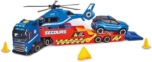 Dickie 203717005002 Rutschfahrzeug 40 cm + Hubschrauber + Gendarmerie-Fahrzeug – Maßstab 1:24 – ab 3 Jahren von Dickie Toys