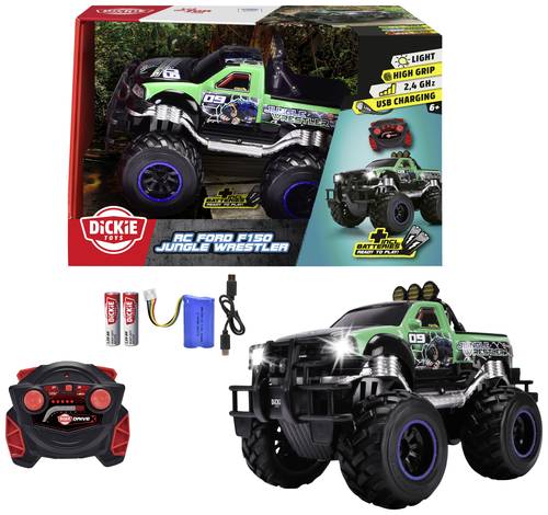 Dickie Toys 201106016 Jungle Wrestler Ford F150 1:16 RC Einsteiger Modellauto Elektro Monstertruck von Dickie Toys