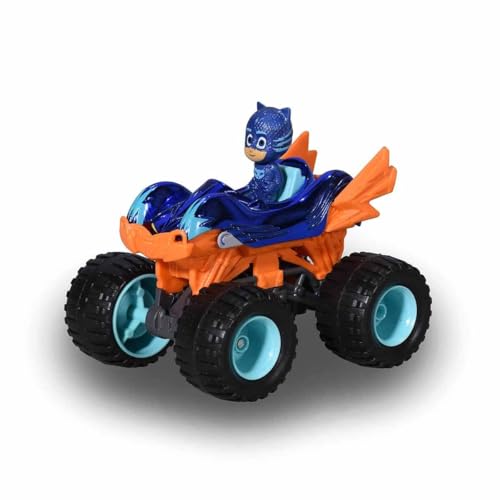 Dickie Toys PJ Masks Single Pack Cat-Car Mega Wheelz, inkl. Cat-Car-Figur, große Reifen, 1:64, 9 cm von Dickie Toys