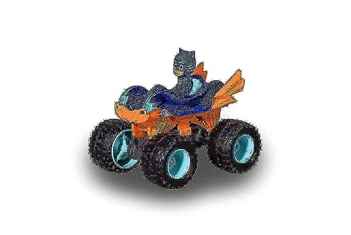 Dickie Toys PJ Masks Single Pack Cat-Car Mega Wheelz, inkl. Cat-Car-Figur, große Reifen, 1:64, 9 cm von Dickie Toys