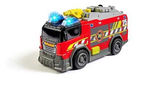 Dickie Toys – Feuerwehrauto – mit echter Wasserspritze, Sirene und Licht, Freilauf, 15 cm lang, Spielzeugauto für Kinder ab 3 Jahren von Dickie Toys