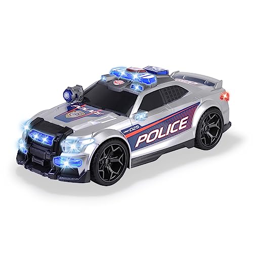 Dickie Toys 203308376 Toys Street Force, Polizeiauto, Sondereinsatz Polizeiwagen, motorisiertes Spielzeugauto, Kofferraum zum Öffnen, mit Licht & Sound, inkl. Batterien, 33 cm, ab 3 Jahren, Silber von Dickie Toys