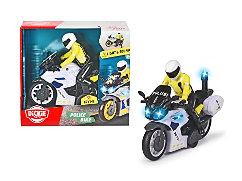 Dickie Toys 203712018033 - Finnischer Polizeimotorrad mit Reibungsmotor, Licht, Ton und Beweglicher Fahrer - 17 cm, Ab 3 Jahren, Batterien enthalten Dickie Toys 203712018033 - Finnischer Polizeimotorrad mit Reibungsmotor, Licht, Ton und Beweglicher Fahrer - 17 cm, Ab 3 Jahren, Batterien enthalten von Dickie Toys