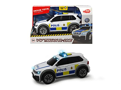 Dickie Toys 203714013033 - Schwedisch VW Tiguan R-Line Polizeiauto mit Freilauf, Licht und Ton - 25 cm, Ab 3 Jahren, Batterien enthalten von Dickie Toys