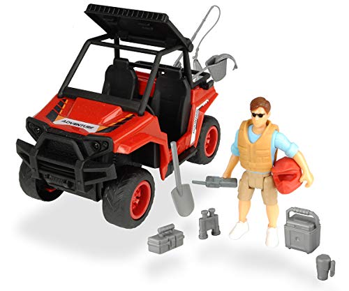 Dickie Toys Playlife-Parkwächter Set, Park Ranger, Geländewagen, Kart, UTV mit Rückzugsmotor, bewegliche Actionfigur, 16 cm, ab 3 Jahren von Dickie Toys