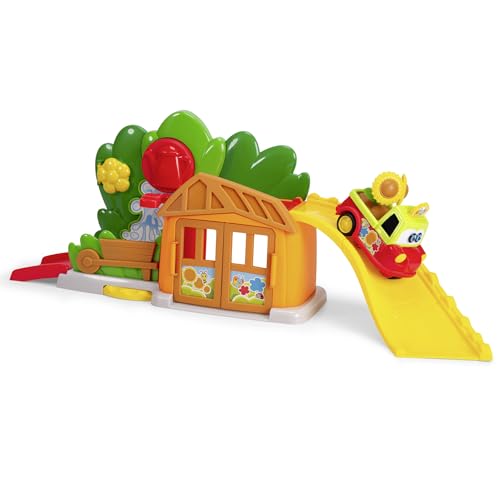 Dickie Toys ABC - Flower Fun House Auto-Garage (62x23 cm) - buntes Autohaus ab 1 Jahr inkl. Spielzeugauto, Rampe und Funktionen, Spielzeug für Babys und Kleinkinder ab 12 Monate von Dickie Toys