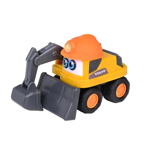 Dickie Toys ABC - Volvo Baustellenfahrzeug Builder Team (12 cm) ab 1 Jahr - Spielzeugauto mit Bewegungseffekt, Spielzeug für Babys und Kinder ab 12 Monate, 3-Fach Sortiert, zufällige Auswahl von Dickie Toys