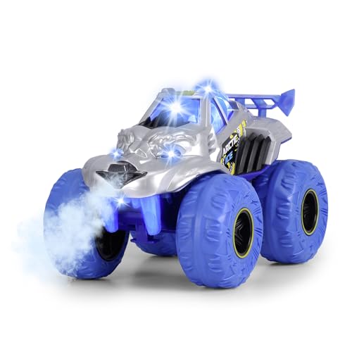 Dickie Toys - Arctic Ice Monster Auto (25 cm) - großer Monstertruck ab 3 Jahre mit Dampf-Funktion & Gummireifen, Spielzeugauto für Kinder mit Freilauf, Licht & Sound, inkl. Batterien von Simba