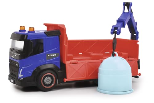 Dickie Toys – City Trucks – 1 von 3 verschiedenen LKW, Betonmischer, Recycling-Truck oder Müllabfuhr, mit Friktionsantrieb für Kinder ab 3 Jahren, 203744014, Mehrfarbig von Dickie Toys