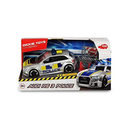 Dickie Toys Dickie SOS Audi RS3 Police 15 cm 1:32 Licht und Sound, Try me, 203713011 von Dickie Toys