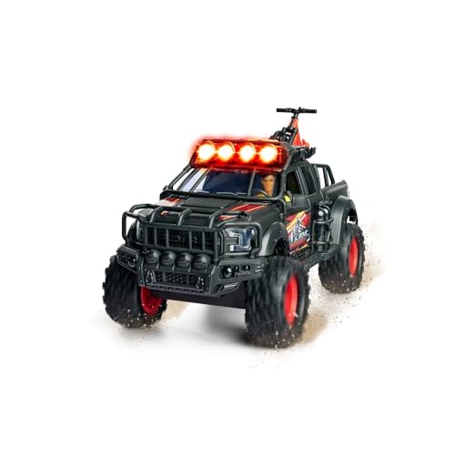 Dickie Toys - Ford Raptor Spielzeugauto (25 cm) für Downhill Racing Action - Freilauf-Geländewagen mit Figur und Trail Bike - für Kinder ab 3 Jahren von Dickie Toys