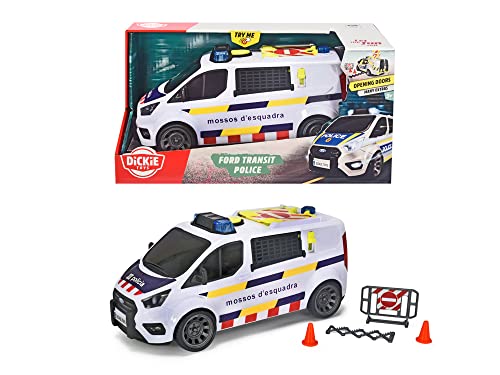 Dickie Toys - Furgon Mossos Spielzeug 28 cm, mit Licht und Sound, Öffnung der hinteren Türen, ab 3 Jahren von Dickie Toys