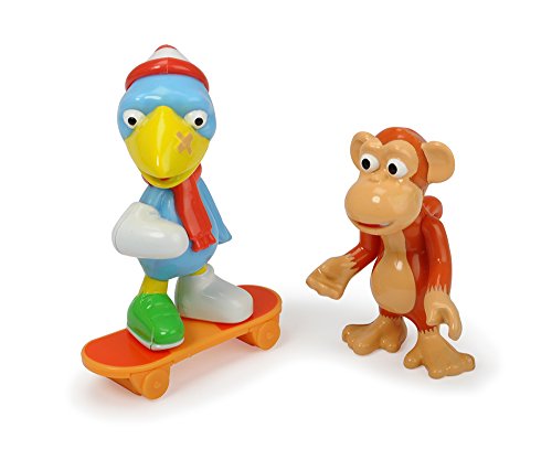 Dickie Toys - Helden der Stadt, das Figuren-Set mit Kasimir Krähe und Anton dem Affen, inkl. Skateboard mit Freilauf und Sammelkarte mit Geheimcode von Dickie Toys